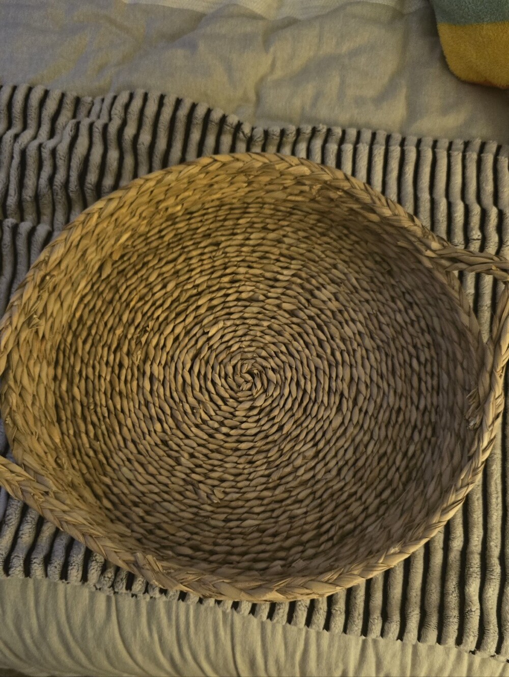 XL Seagrass Serving Tray with Handles - Neutral Rustic